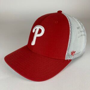 Philadelphia Phillies MLB Red White 47 Brand Snapback Trucker Hat